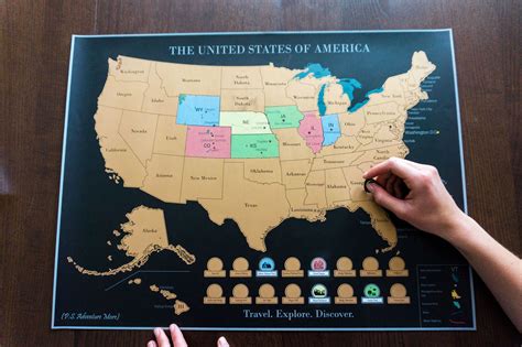 Scratch Off Map of the United States